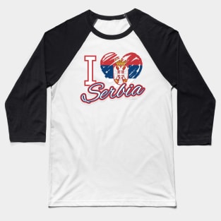 I Love Serbia Baseball T-Shirt